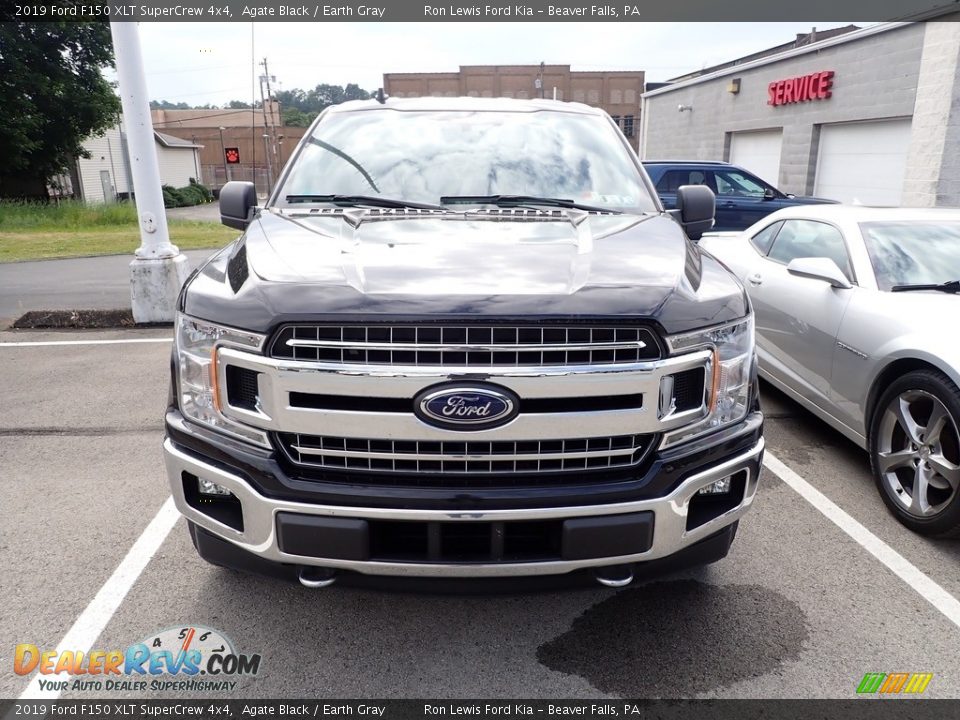 2019 Ford F150 XLT SuperCrew 4x4 Agate Black / Earth Gray Photo #2