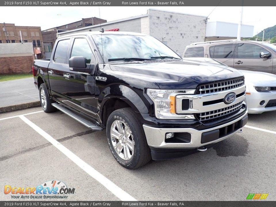 2019 Ford F150 XLT SuperCrew 4x4 Agate Black / Earth Gray Photo #3