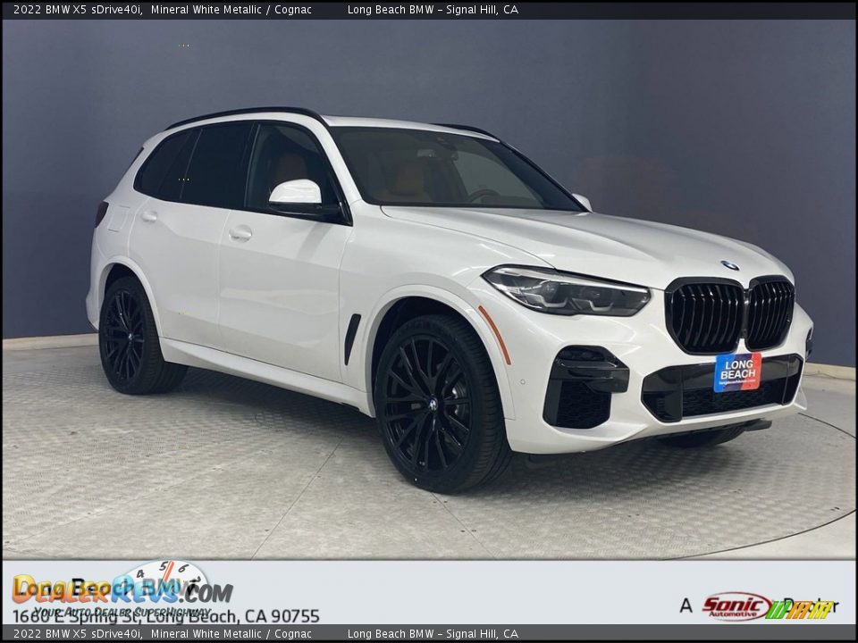 2022 BMW X5 sDrive40i Mineral White Metallic / Cognac Photo #1