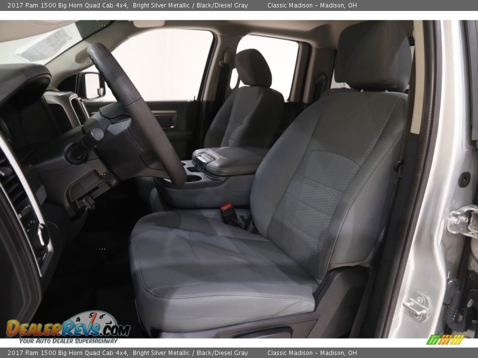 2017 Ram 1500 Big Horn Quad Cab 4x4 Bright Silver Metallic / Black/Diesel Gray Photo #5
