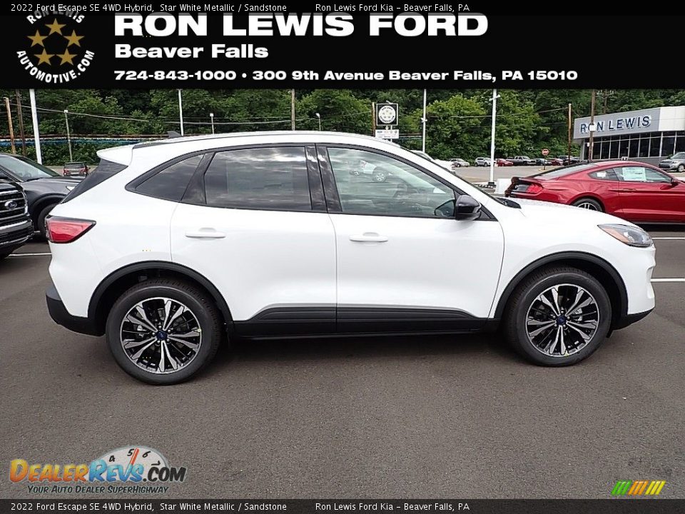 2022 Ford Escape SE 4WD Hybrid Star White Metallic / Sandstone Photo #1