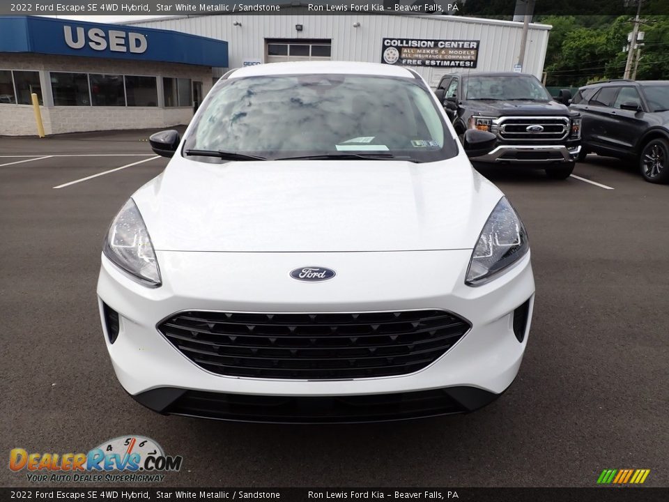 2022 Ford Escape SE 4WD Hybrid Star White Metallic / Sandstone Photo #3