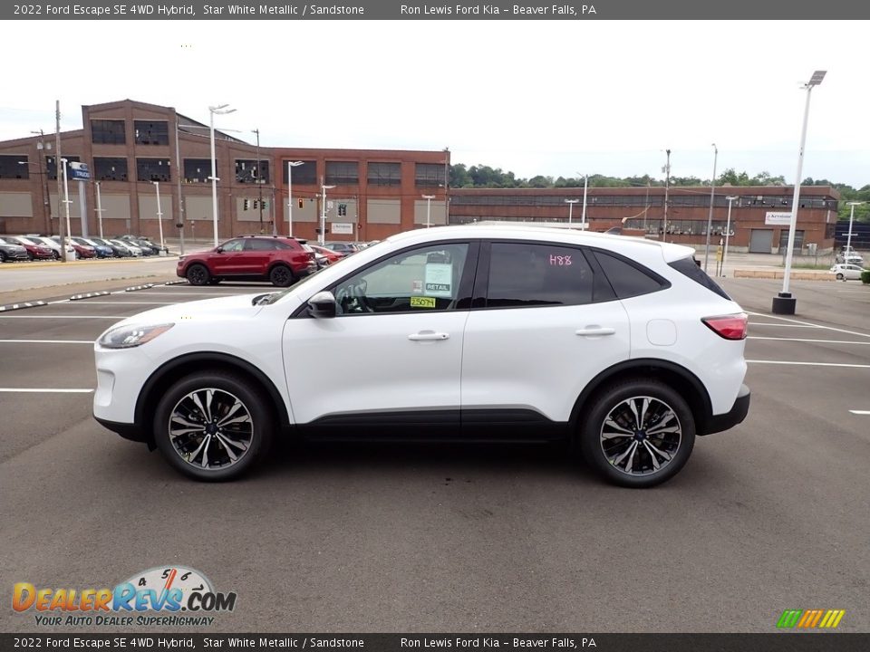 2022 Ford Escape SE 4WD Hybrid Star White Metallic / Sandstone Photo #5