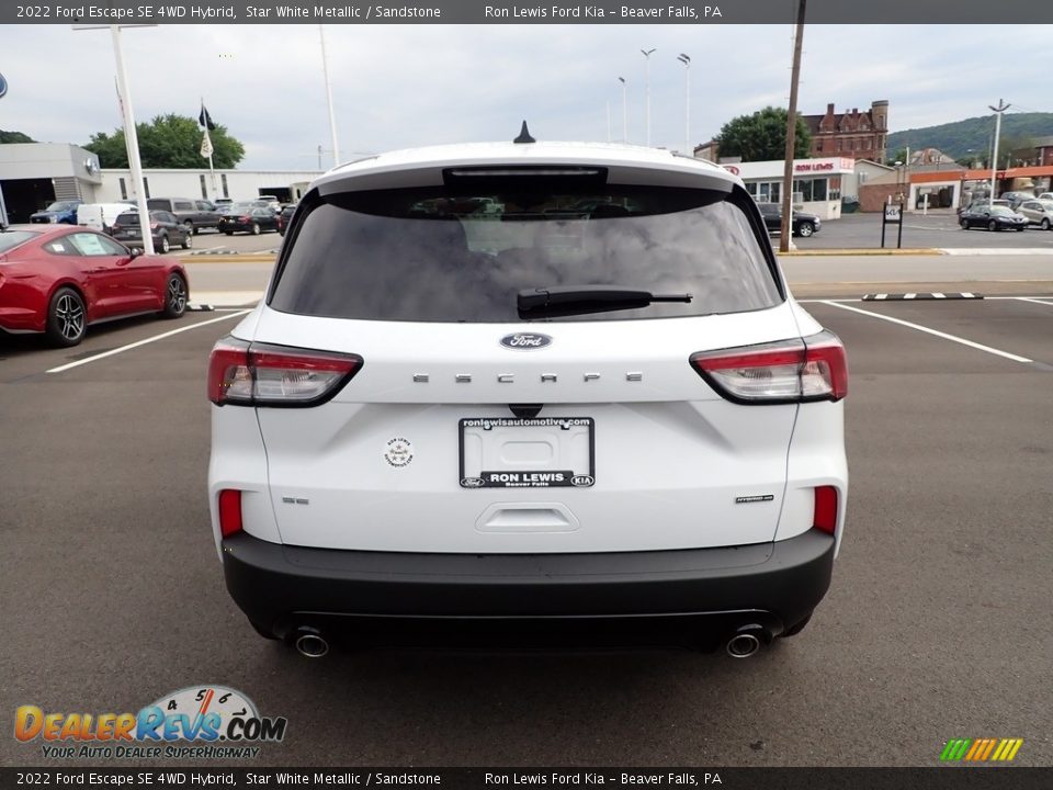 2022 Ford Escape SE 4WD Hybrid Star White Metallic / Sandstone Photo #7