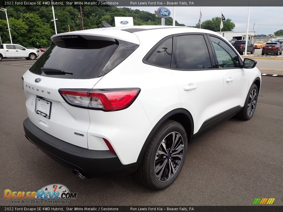 2022 Ford Escape SE 4WD Hybrid Star White Metallic / Sandstone Photo #8