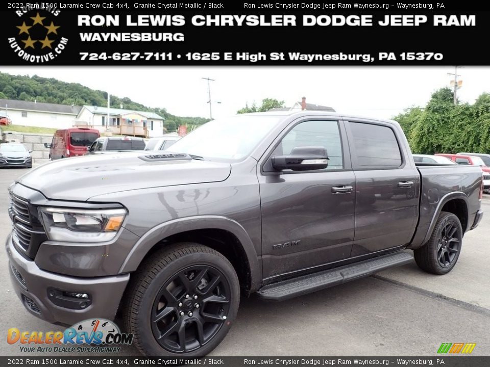 2022 Ram 1500 Laramie Crew Cab 4x4 Granite Crystal Metallic / Black Photo #1