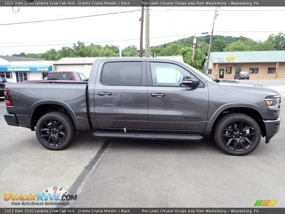 2022 Ram 1500 Laramie Crew Cab 4x4 Granite Crystal Metallic / Black Photo #6