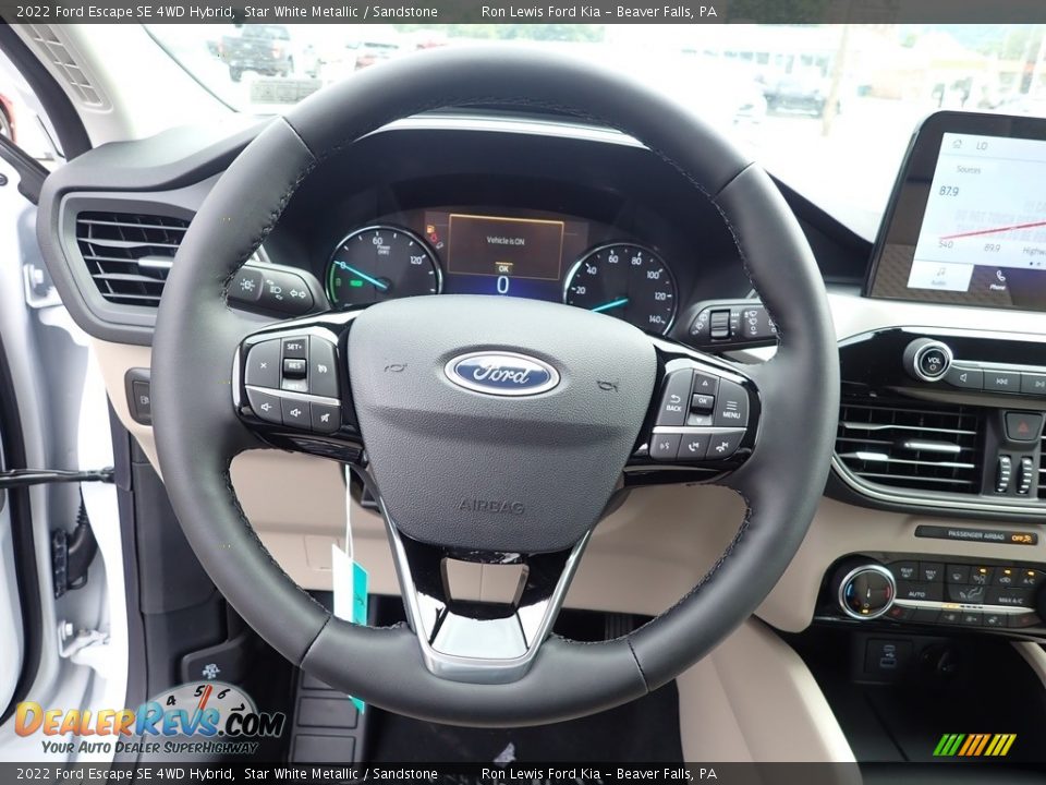 2022 Ford Escape SE 4WD Hybrid Star White Metallic / Sandstone Photo #19