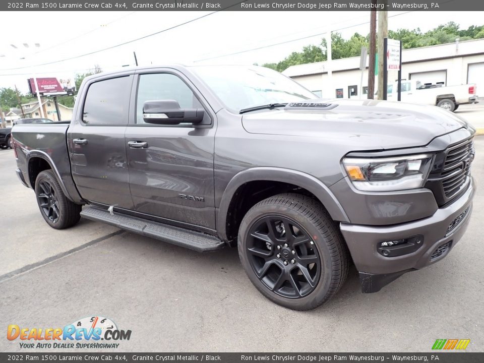 2022 Ram 1500 Laramie Crew Cab 4x4 Granite Crystal Metallic / Black Photo #7