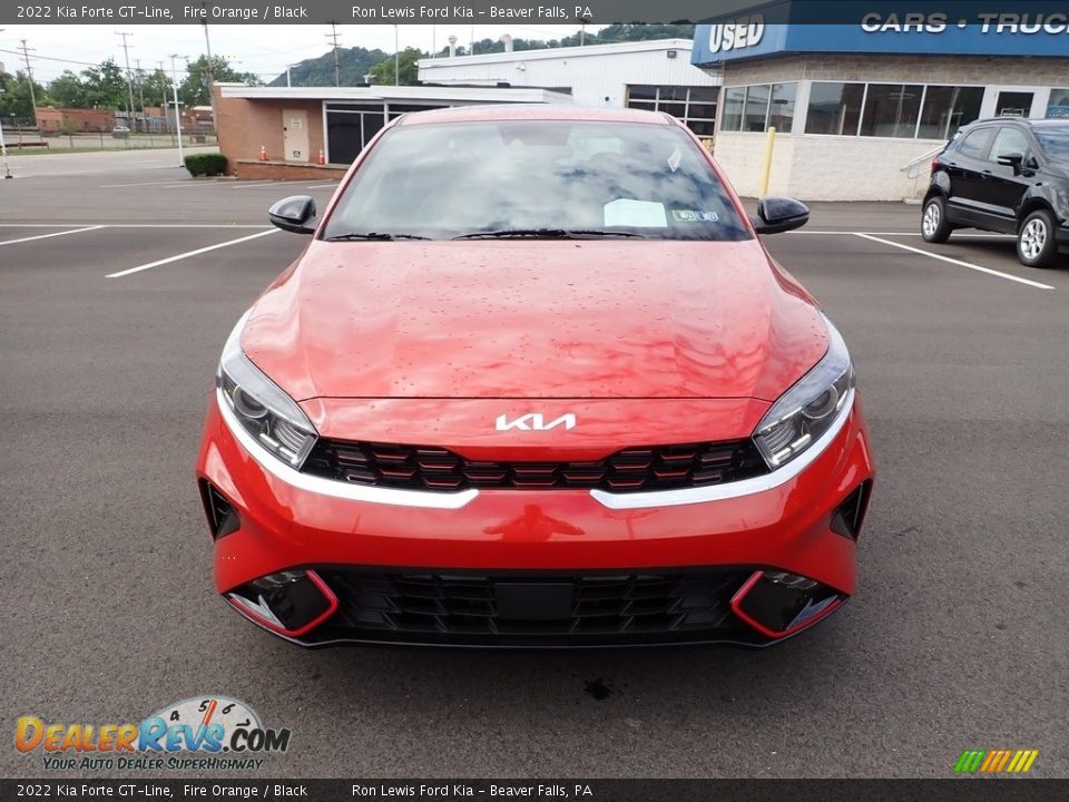 2022 Kia Forte GT-Line Fire Orange / Black Photo #3