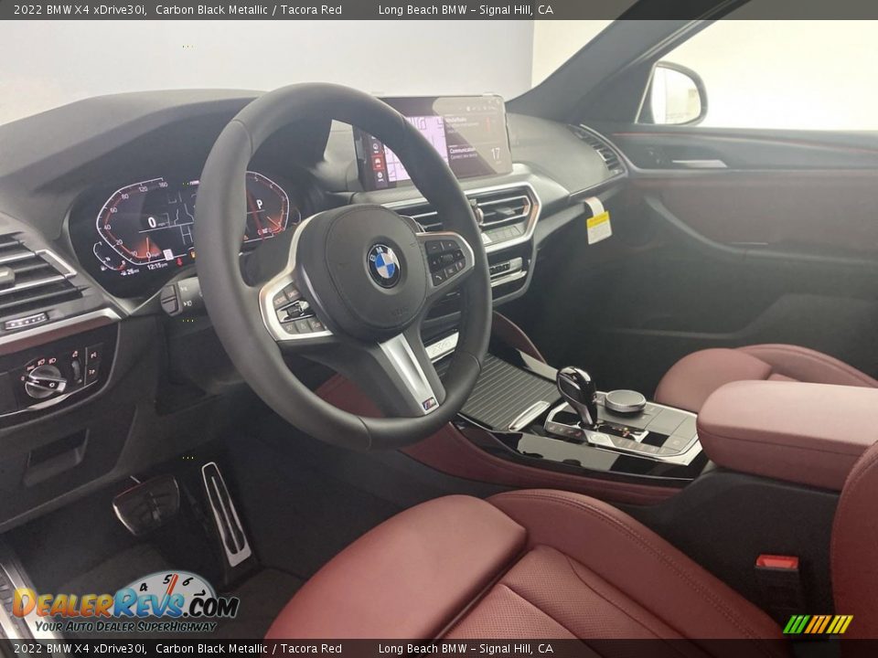2022 BMW X4 xDrive30i Carbon Black Metallic / Tacora Red Photo #12