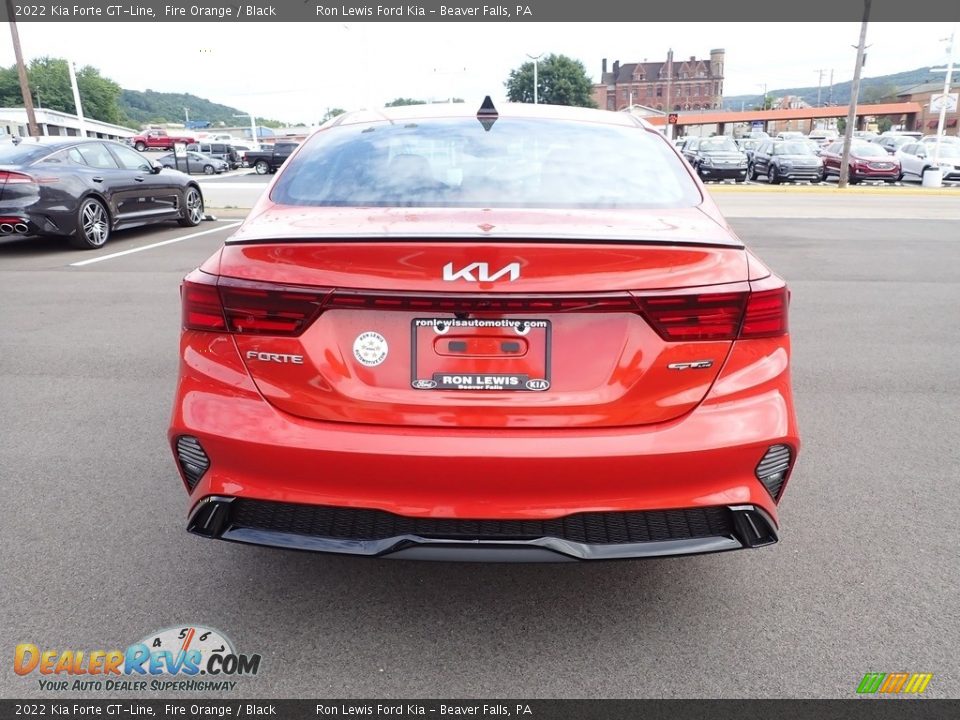 2022 Kia Forte GT-Line Fire Orange / Black Photo #7