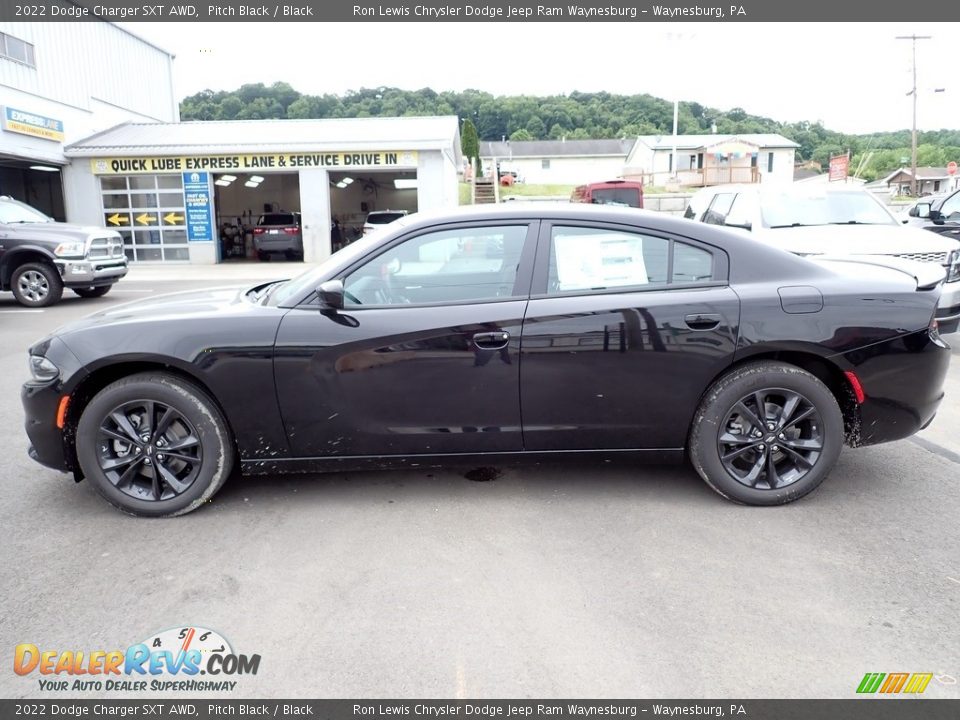 2022 Dodge Charger SXT AWD Pitch Black / Black Photo #2