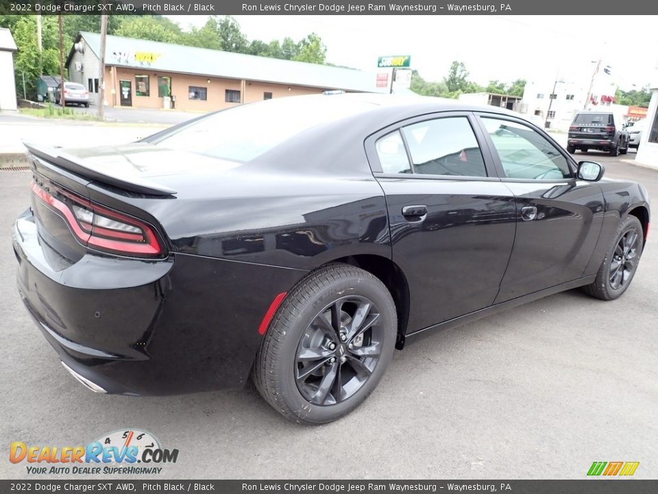 2022 Dodge Charger SXT AWD Pitch Black / Black Photo #7