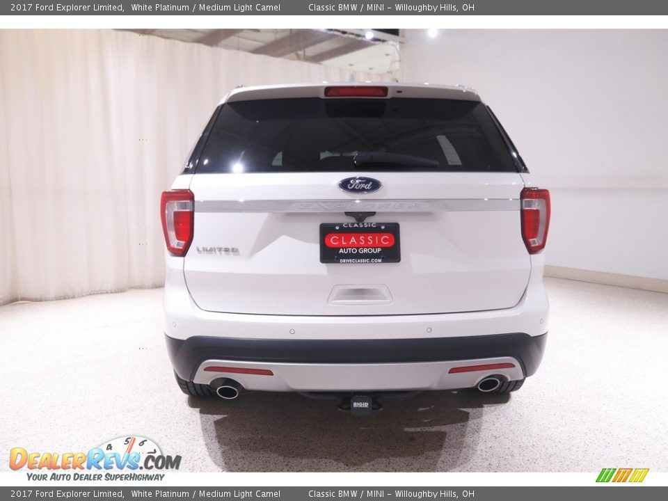 2017 Ford Explorer Limited White Platinum / Medium Light Camel Photo #20