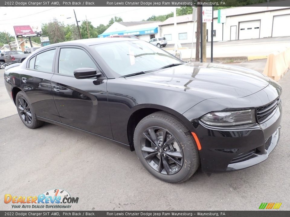 2022 Dodge Charger SXT AWD Pitch Black / Black Photo #9