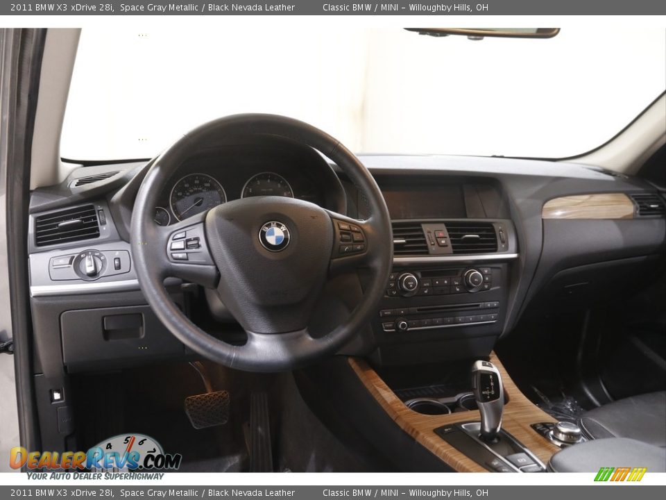 2011 BMW X3 xDrive 28i Space Gray Metallic / Black Nevada Leather Photo #6