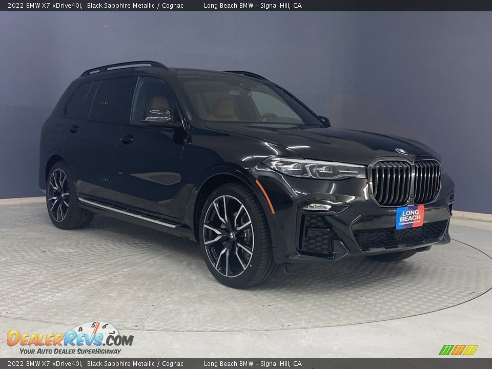 2022 BMW X7 xDrive40i Black Sapphire Metallic / Cognac Photo #27