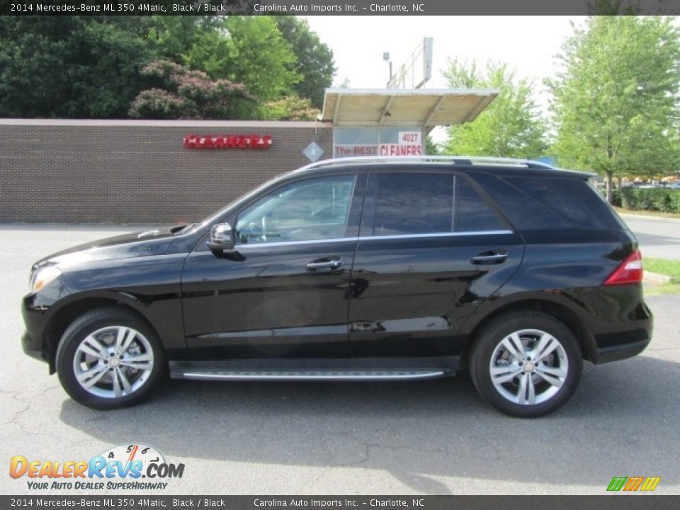 2014 Mercedes-Benz ML 350 4Matic Black / Black Photo #7