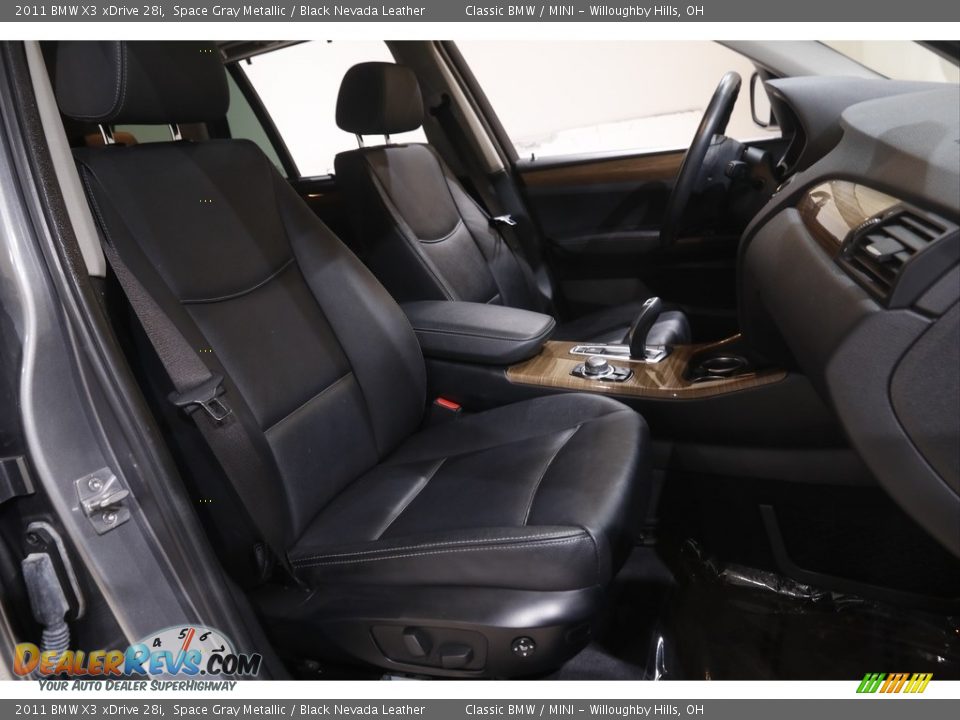 2011 BMW X3 xDrive 28i Space Gray Metallic / Black Nevada Leather Photo #16