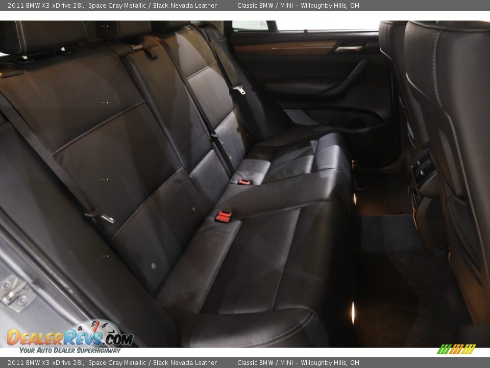 2011 BMW X3 xDrive 28i Space Gray Metallic / Black Nevada Leather Photo #17