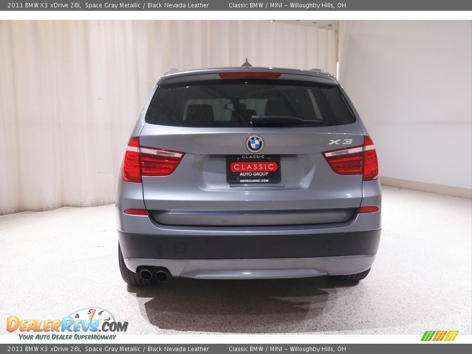 2011 BMW X3 xDrive 28i Space Gray Metallic / Black Nevada Leather Photo #19