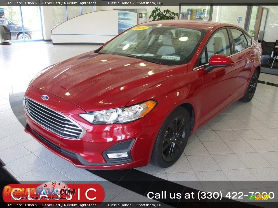 2020 Ford Fusion SE Rapid Red / Medium Light Stone Photo #1