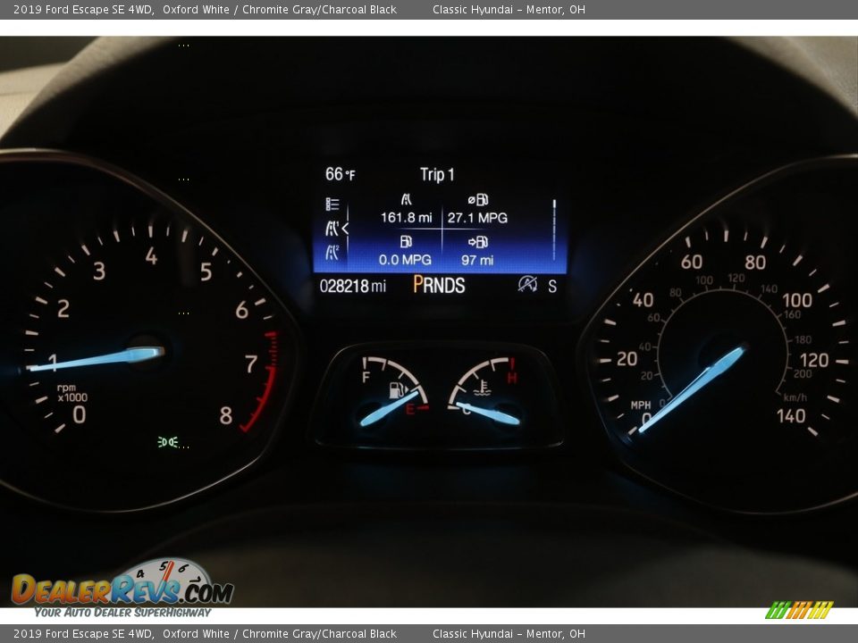 2019 Ford Escape SE 4WD Oxford White / Chromite Gray/Charcoal Black Photo #8