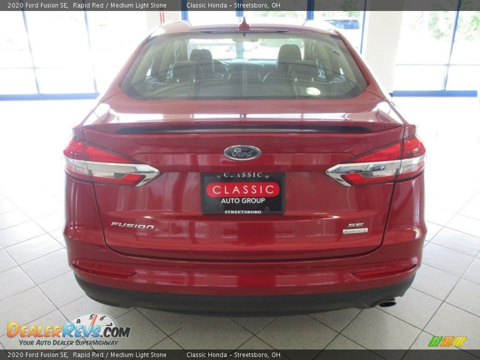 2020 Ford Fusion SE Rapid Red / Medium Light Stone Photo #8