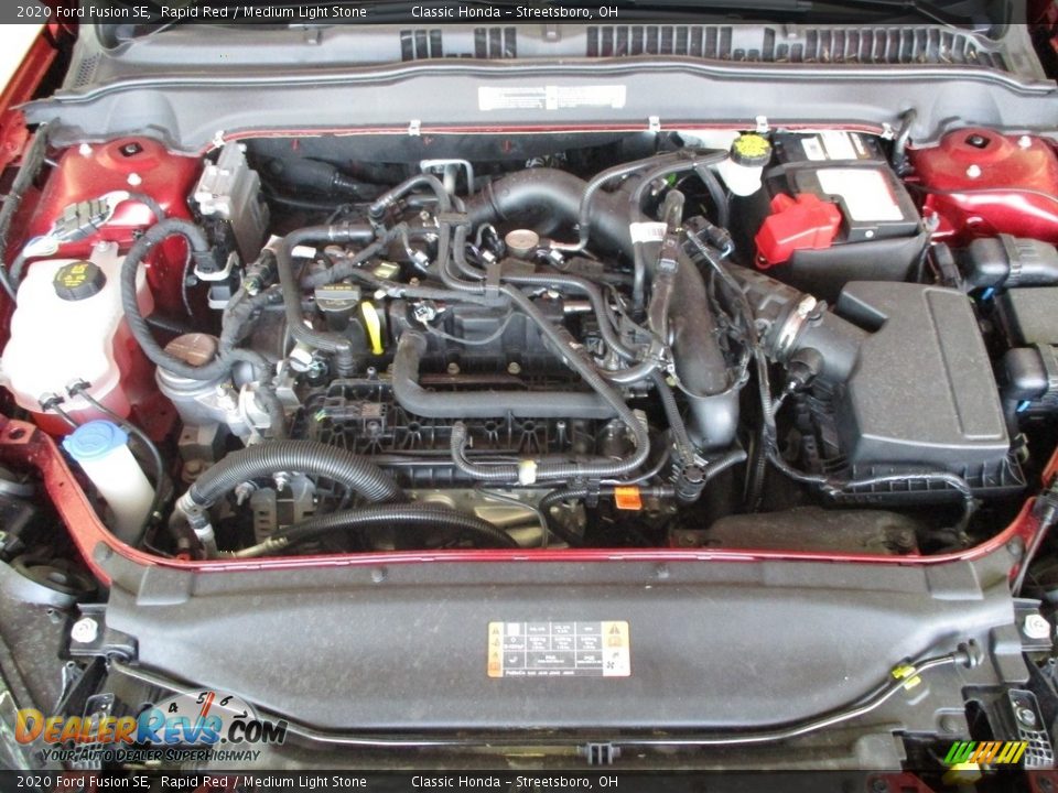 2020 Ford Fusion SE Rapid Red / Medium Light Stone Photo #11