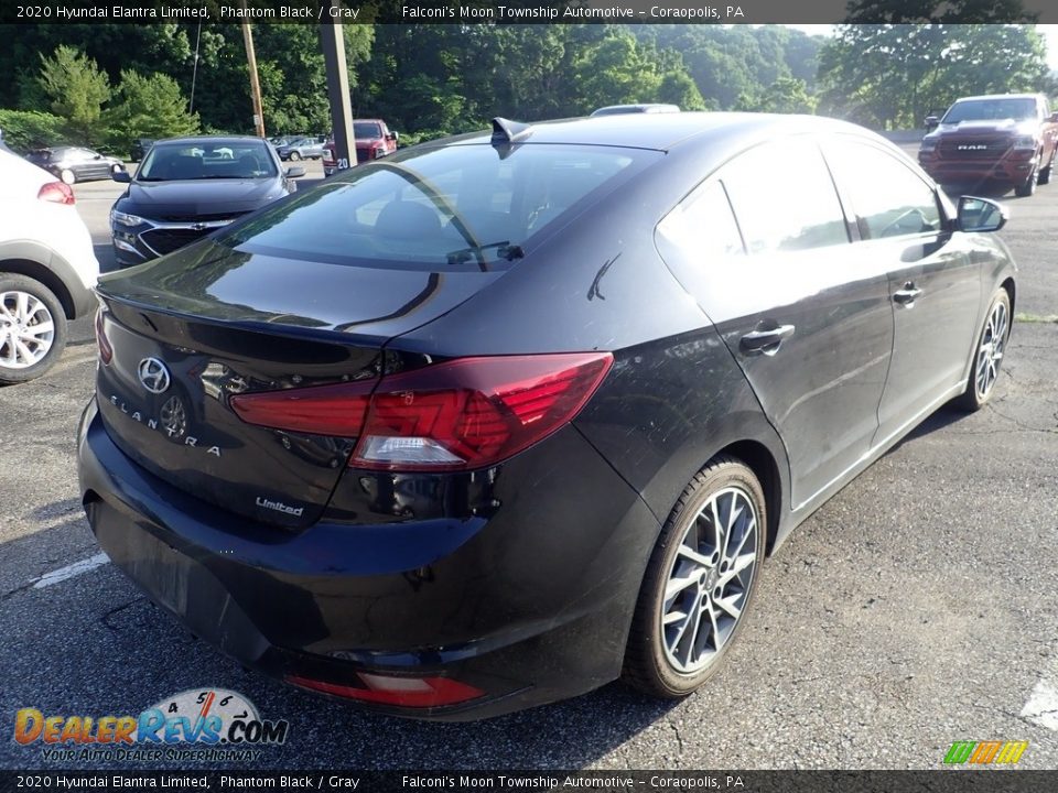 2020 Hyundai Elantra Limited Phantom Black / Gray Photo #4