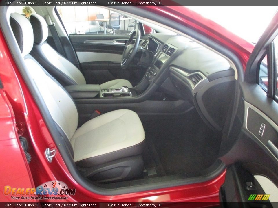 2020 Ford Fusion SE Rapid Red / Medium Light Stone Photo #14