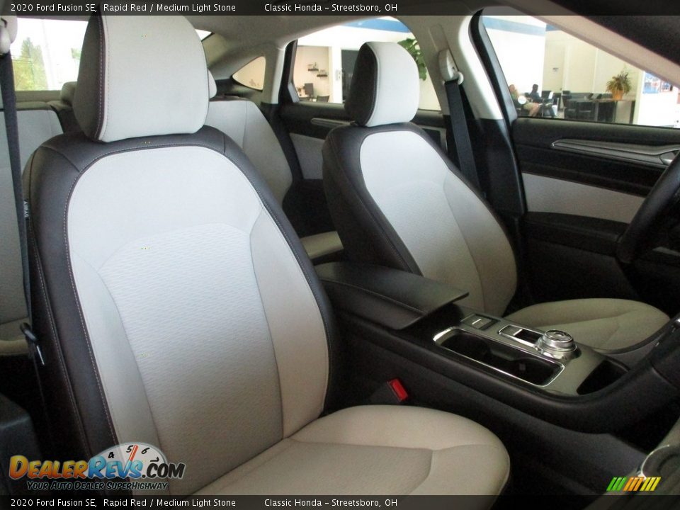 2020 Ford Fusion SE Rapid Red / Medium Light Stone Photo #15