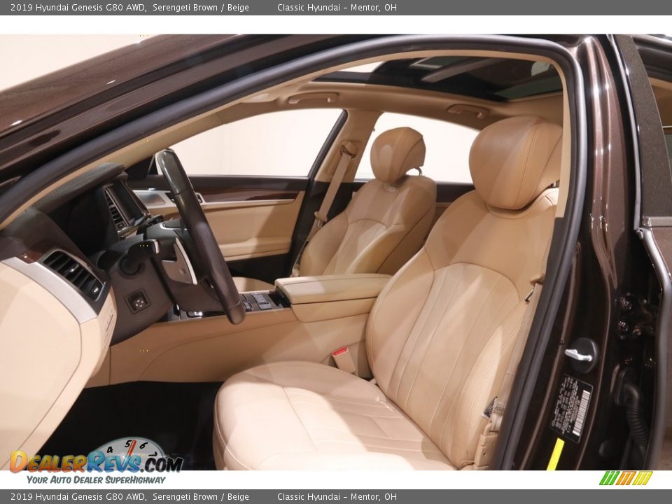Beige Interior - 2019 Hyundai Genesis G80 AWD Photo #5