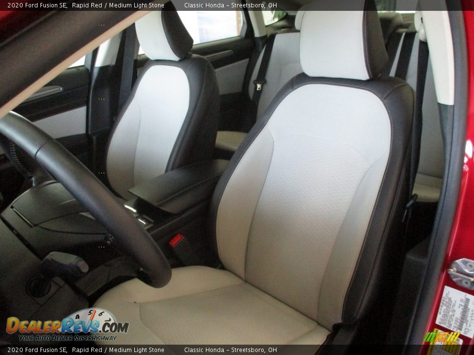 2020 Ford Fusion SE Rapid Red / Medium Light Stone Photo #25