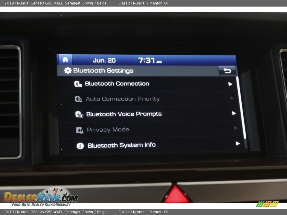 2019 Hyundai Genesis G80 AWD Serengeti Brown / Beige Photo #11