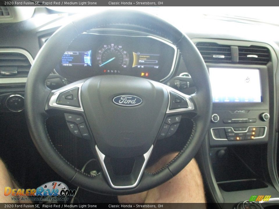 2020 Ford Fusion SE Rapid Red / Medium Light Stone Photo #28