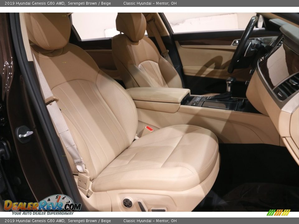 Front Seat of 2019 Hyundai Genesis G80 AWD Photo #16