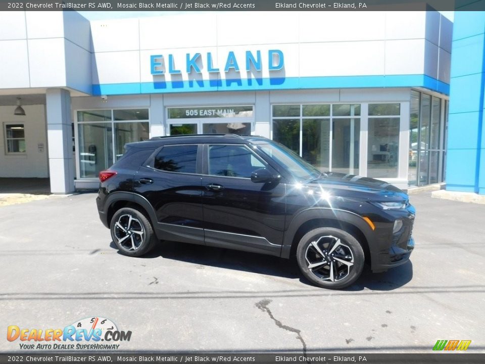 2022 Chevrolet TrailBlazer RS AWD Mosaic Black Metallic / Jet Black w/Red Accents Photo #1