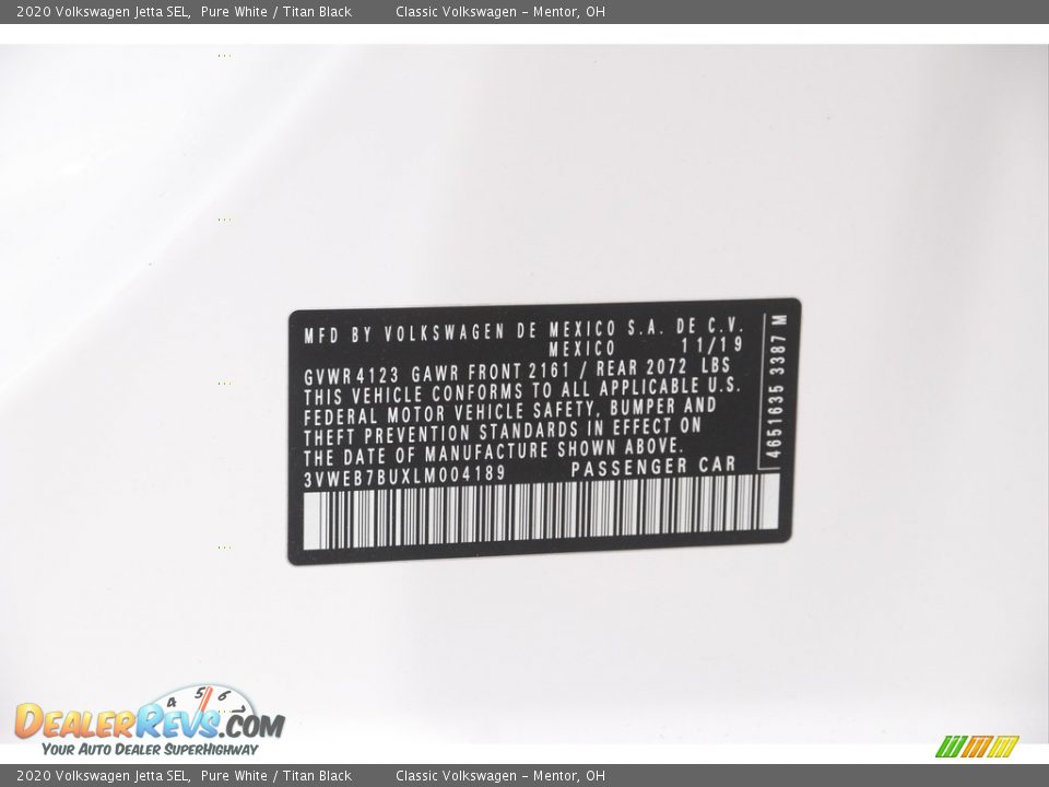 2020 Volkswagen Jetta SEL Pure White / Titan Black Photo #21