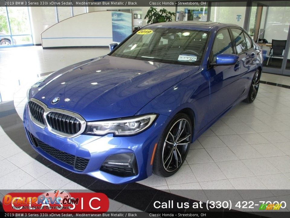 2019 BMW 3 Series 330i xDrive Sedan Mediterranean Blue Metallic / Black Photo #1