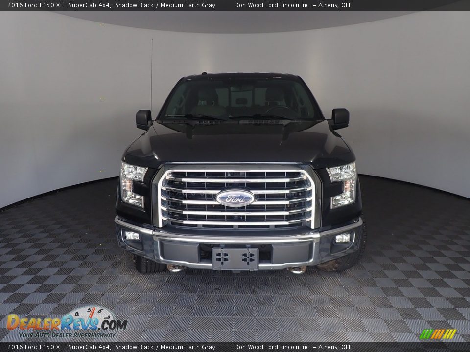 2016 Ford F150 XLT SuperCab 4x4 Shadow Black / Medium Earth Gray Photo #6