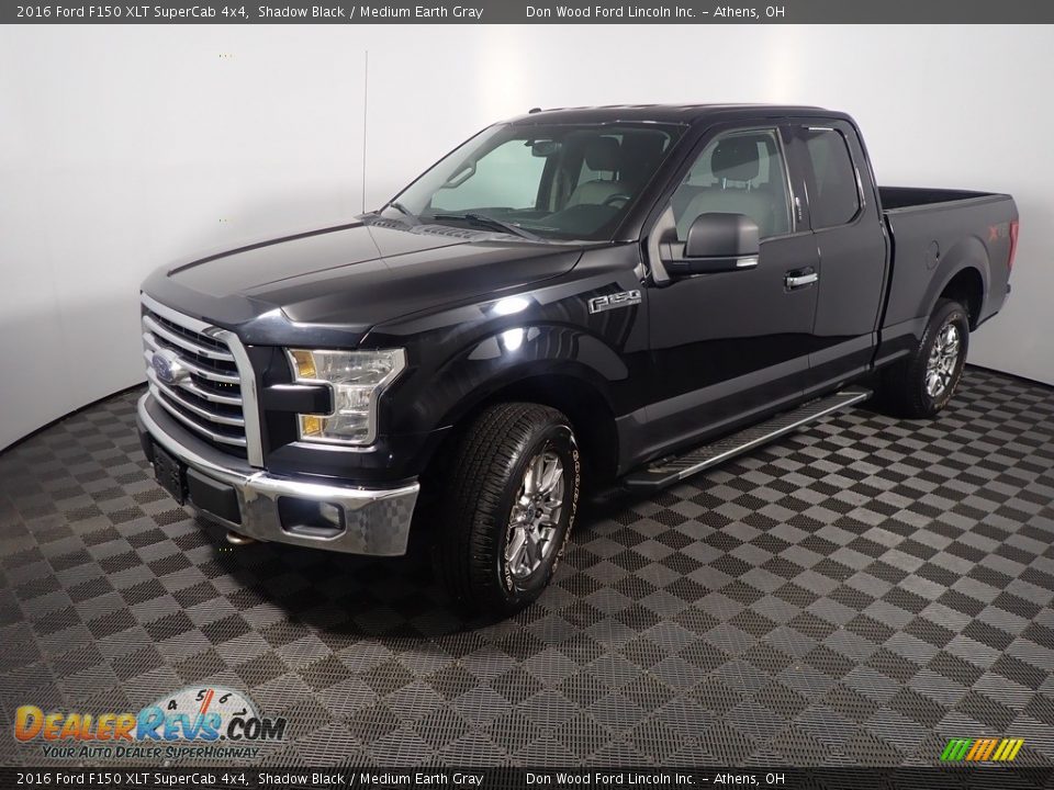 2016 Ford F150 XLT SuperCab 4x4 Shadow Black / Medium Earth Gray Photo #10