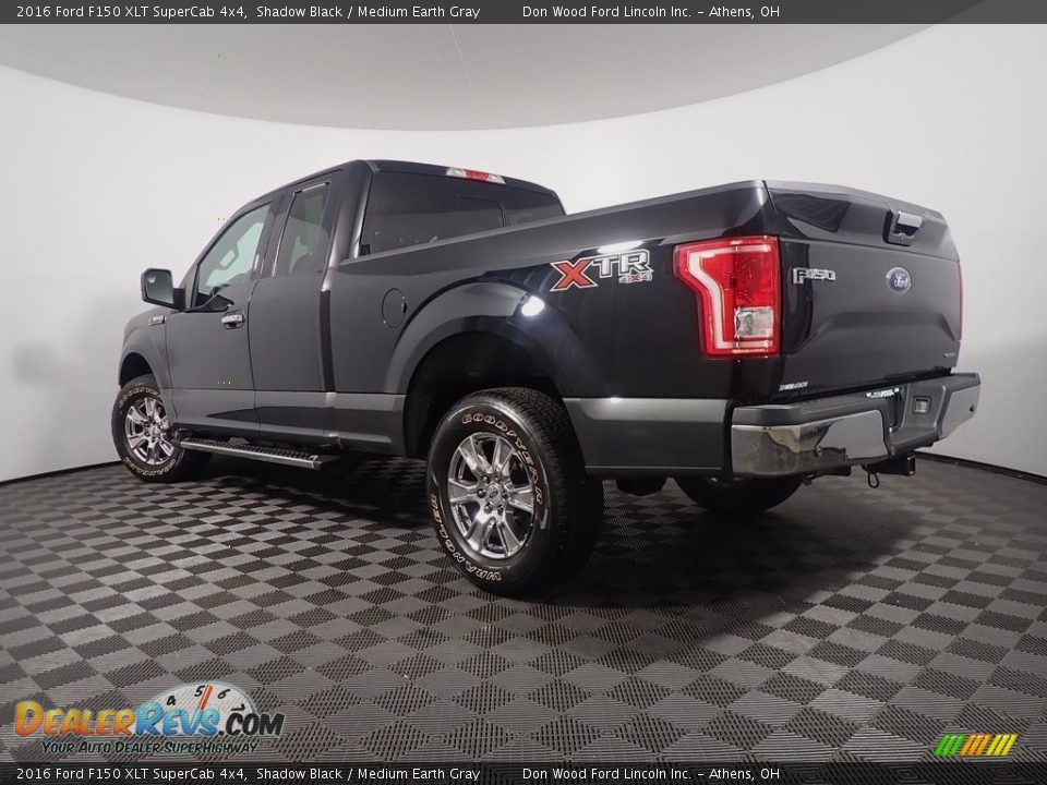 2016 Ford F150 XLT SuperCab 4x4 Shadow Black / Medium Earth Gray Photo #12