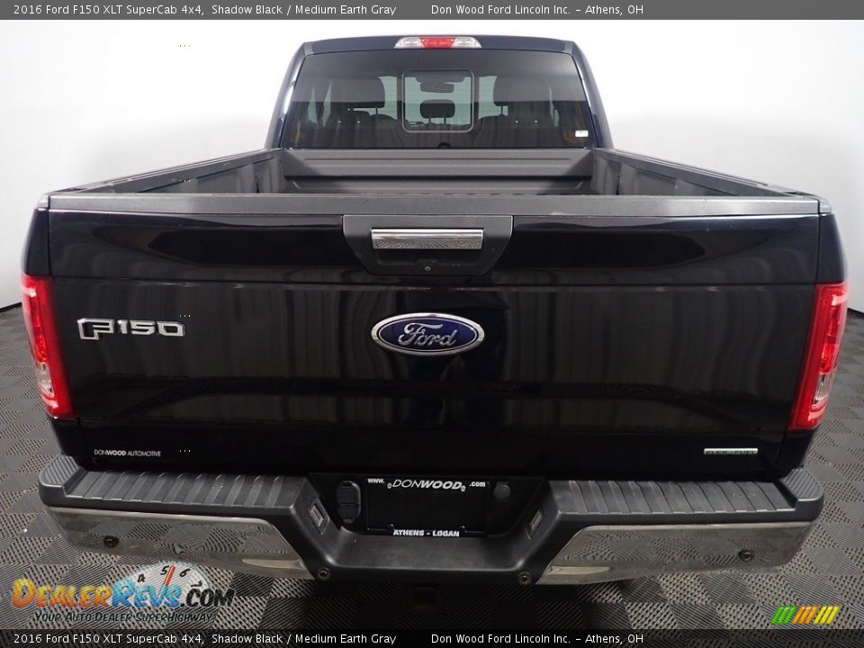 2016 Ford F150 XLT SuperCab 4x4 Shadow Black / Medium Earth Gray Photo #14