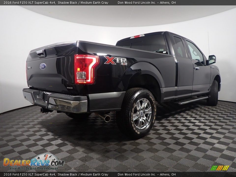 2016 Ford F150 XLT SuperCab 4x4 Shadow Black / Medium Earth Gray Photo #16