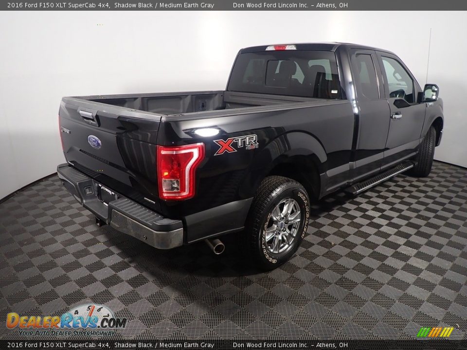 2016 Ford F150 XLT SuperCab 4x4 Shadow Black / Medium Earth Gray Photo #17