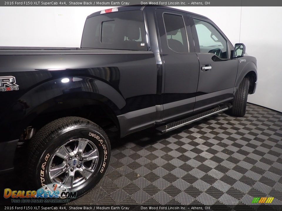 2016 Ford F150 XLT SuperCab 4x4 Shadow Black / Medium Earth Gray Photo #19