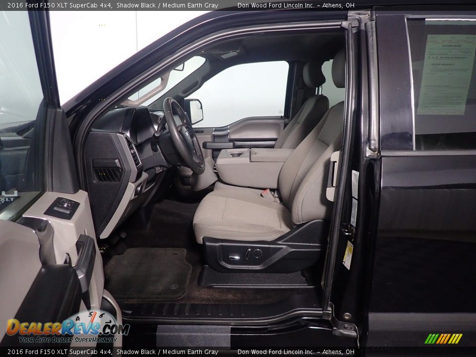 2016 Ford F150 XLT SuperCab 4x4 Shadow Black / Medium Earth Gray Photo #23