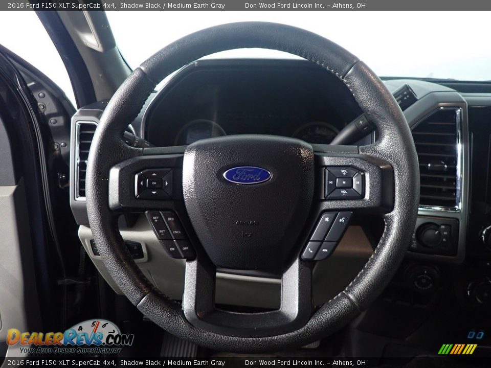 2016 Ford F150 XLT SuperCab 4x4 Shadow Black / Medium Earth Gray Photo #28